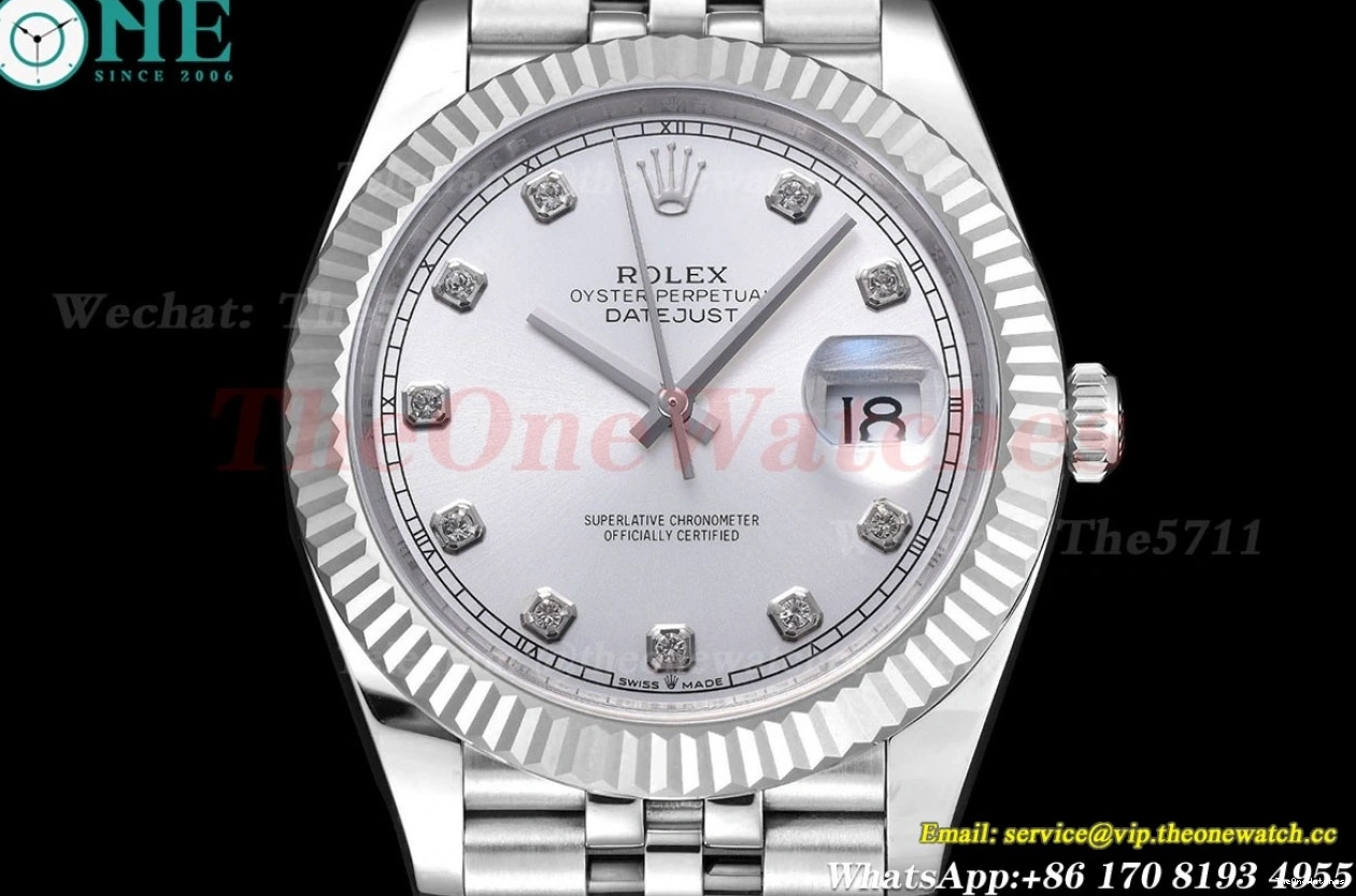 SS SS 126334 A3235 Datejust Silver EWEF Dia 41MM 0114
